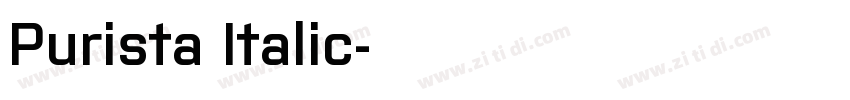 Purista Italic字体转换